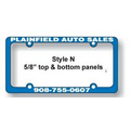 Polypropylene Plastic Automobile License Frames 5/8" Top & Bottom Panel